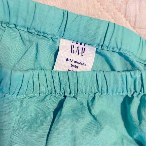 Baby Gap baby girls green floral dress with matching bloomers - Picture 5 of 8